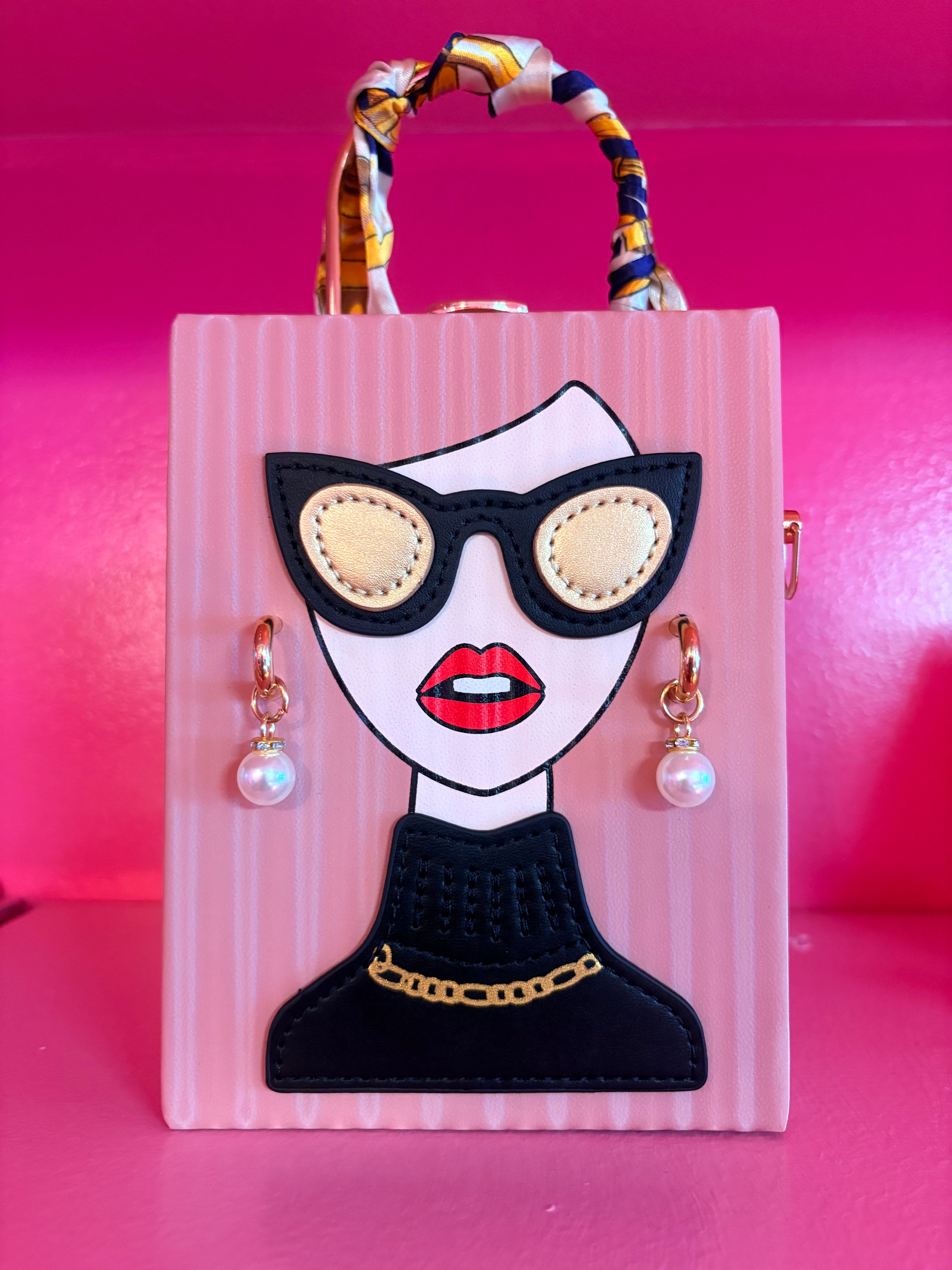 Pink Diva Purse with Scarf Handle