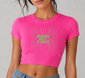 Cropped Queen Key Coded Shirt (Pink)