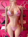 Pink Metallic Swimsuit