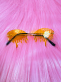 Light Orange Drip Glasses