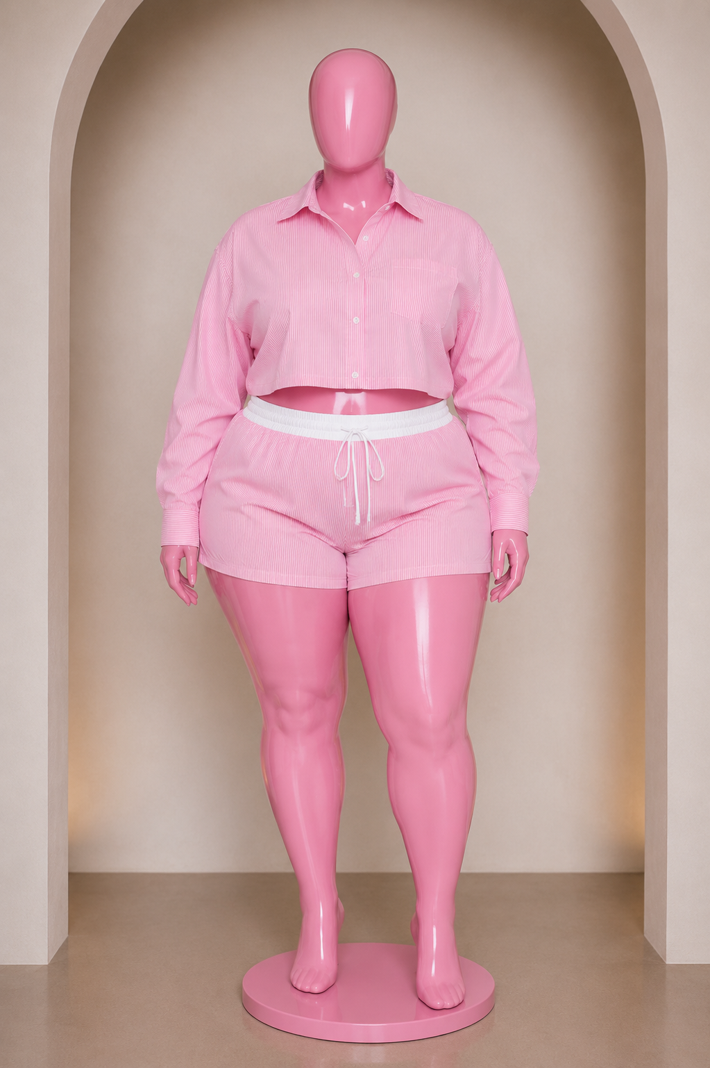Pink Two Piece Short Set