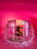 Clear pink circular purse