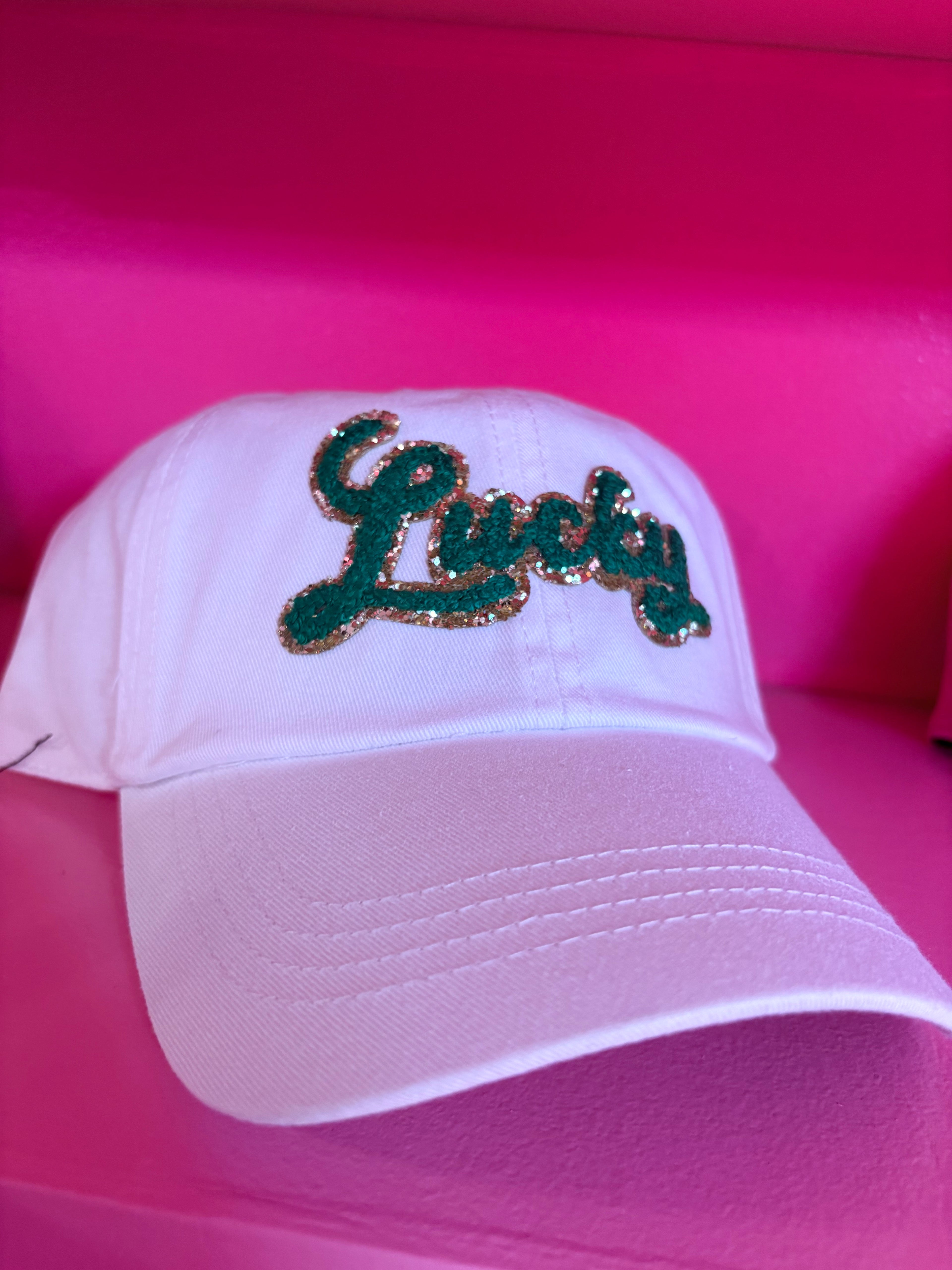White & Green “Lucky” Hat