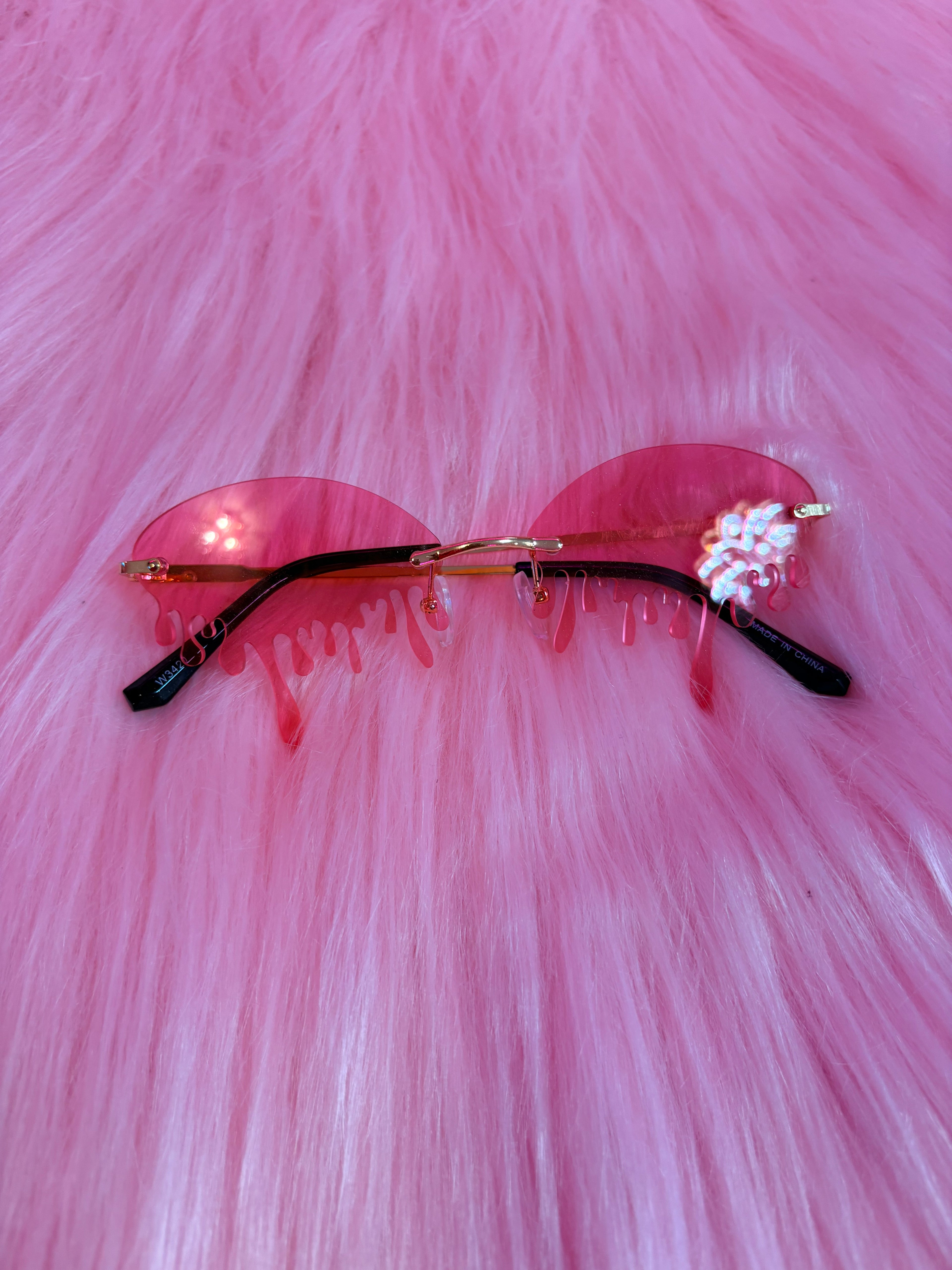 Pink Drip Glasses