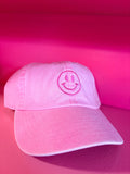 Pink Smiley Face Hat