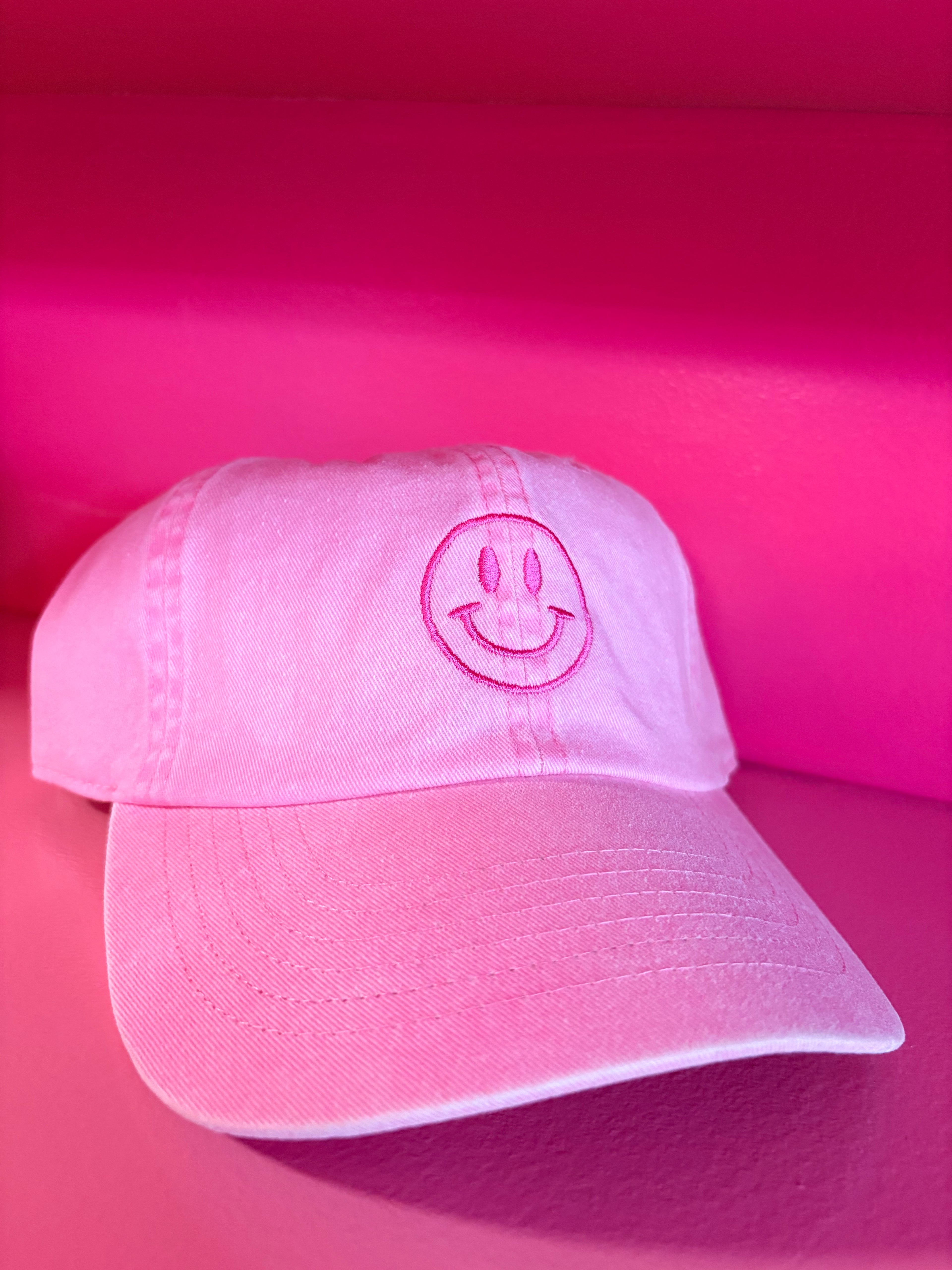 Pink Smiley Face Hat
