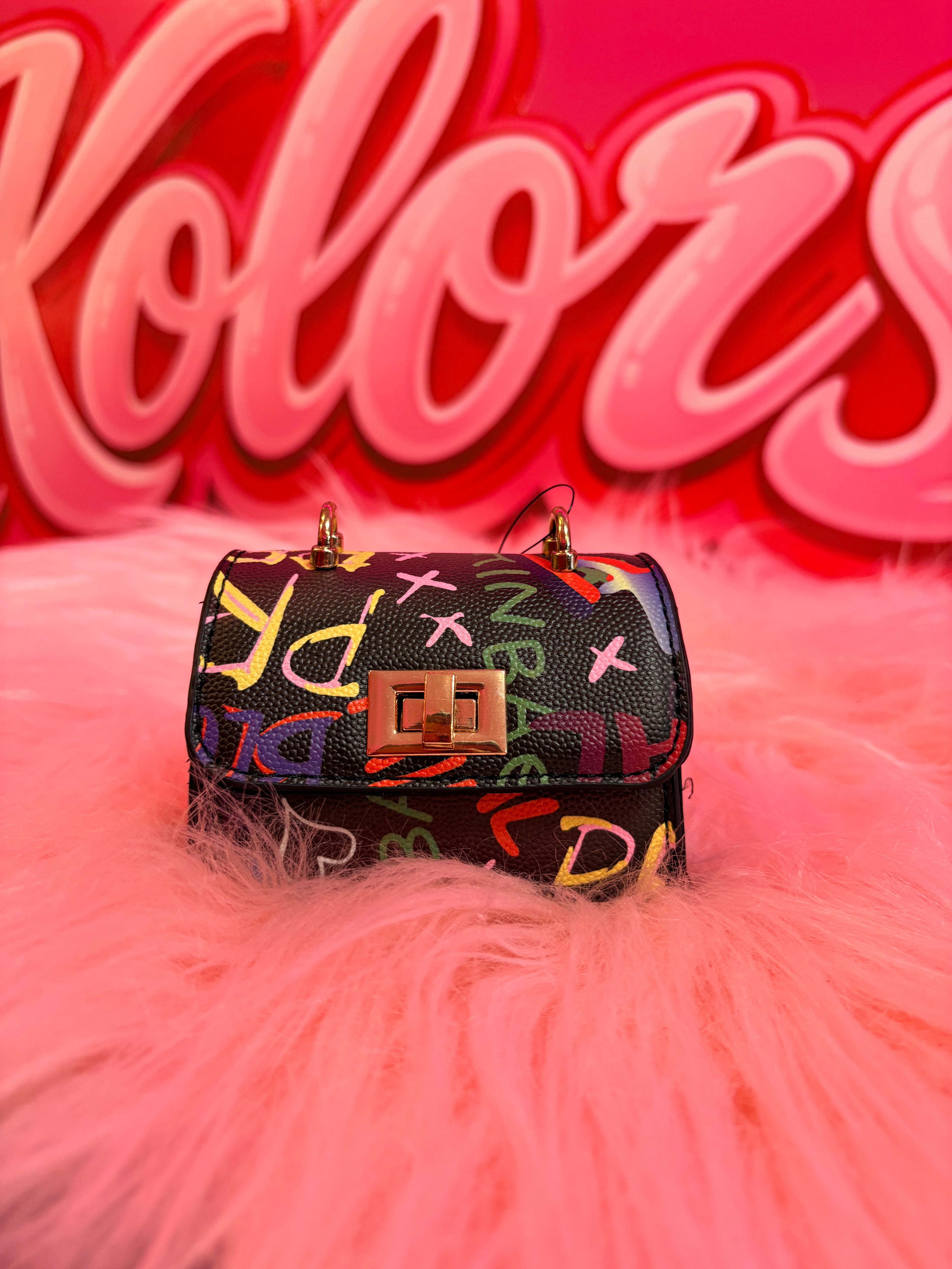 Mini graphic purse