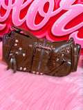 Brown Snake Print Purse