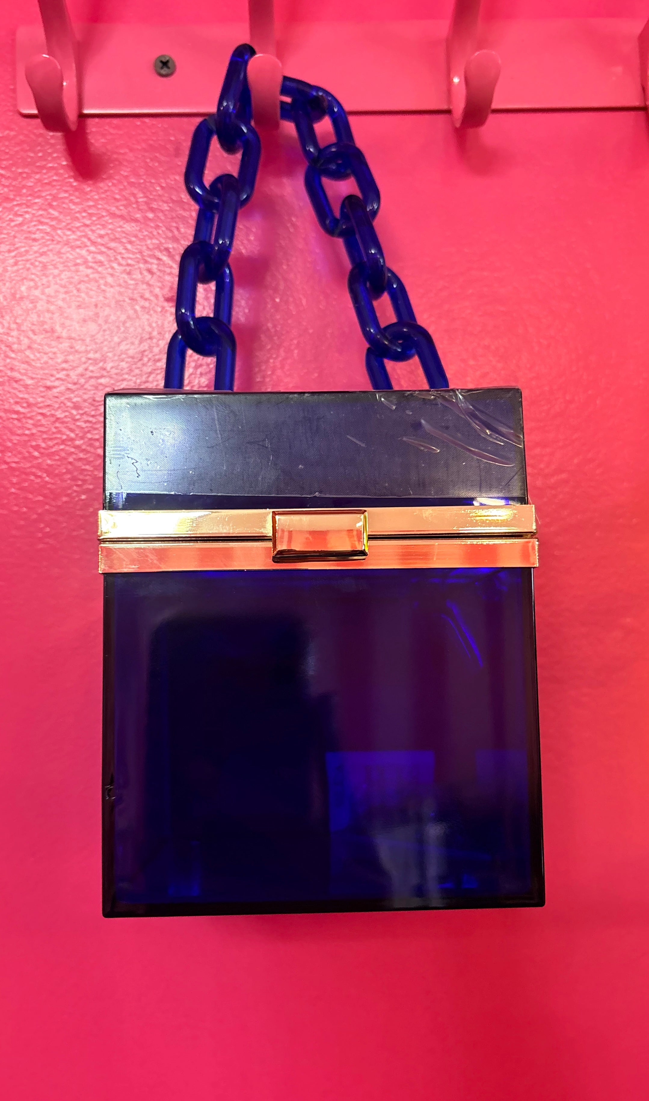 Dark Blue Box Purse
