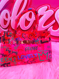 Pink Graphic Purse