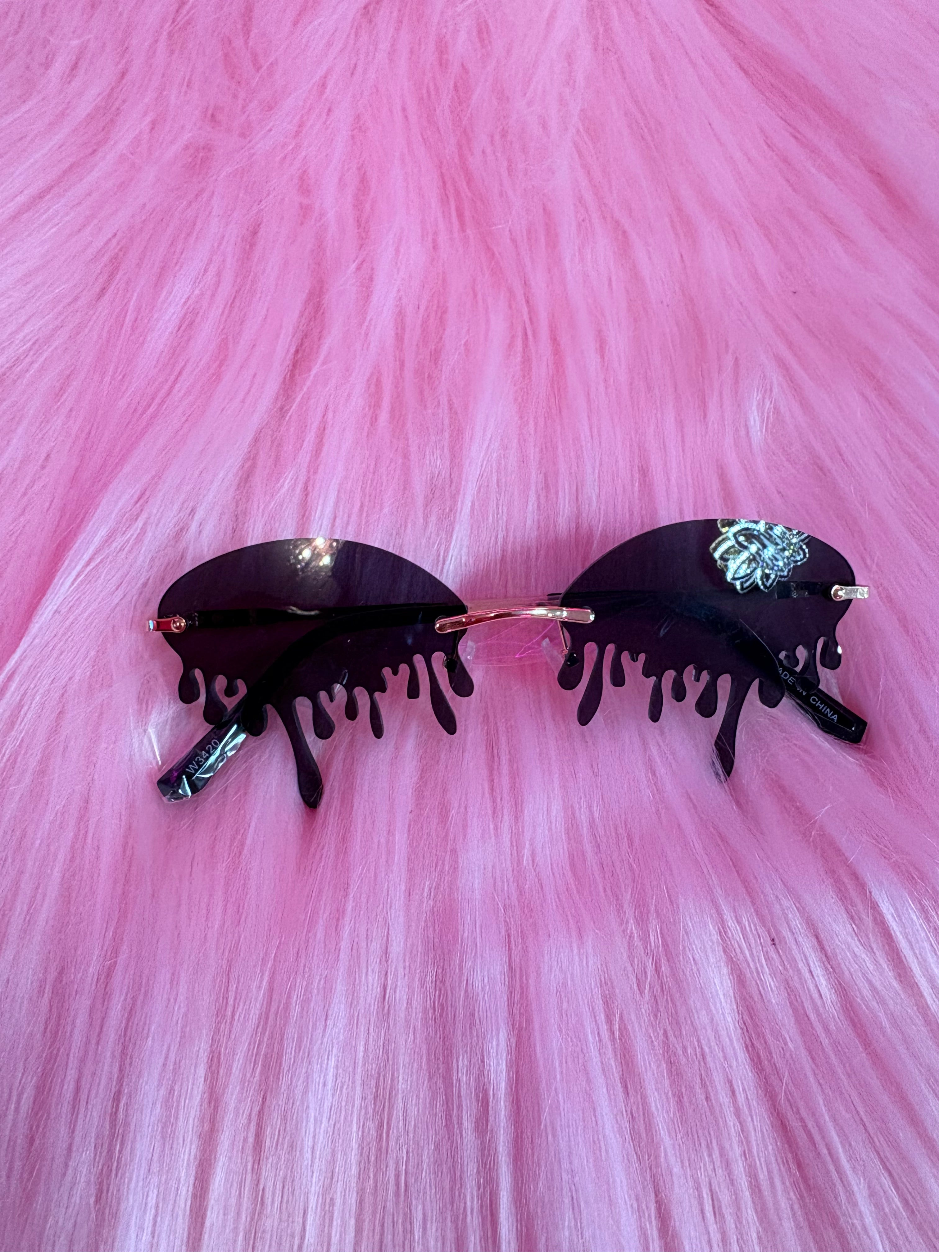 Black Drip Glasses