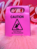 Pink Caution Purse